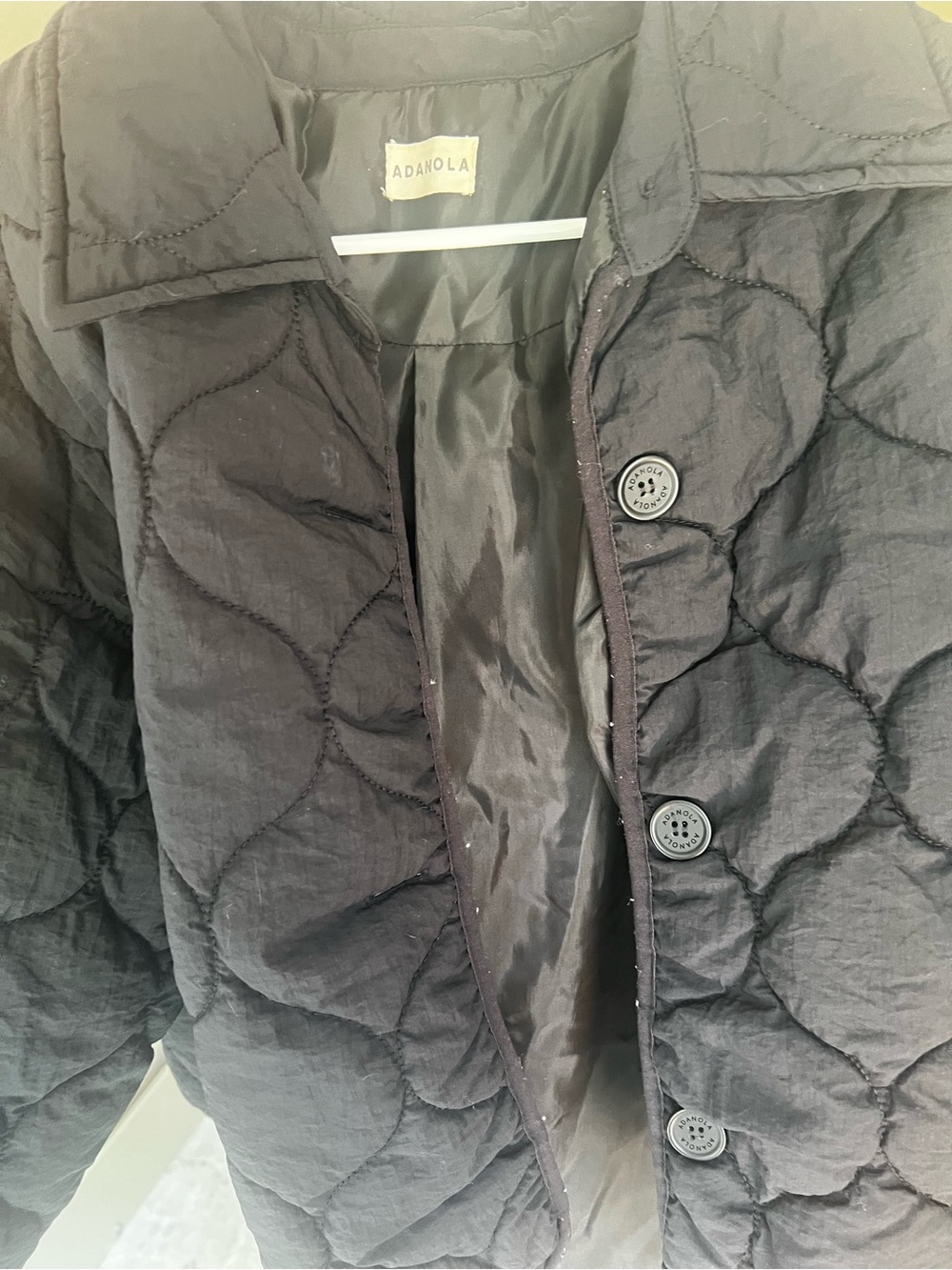 Adanola Black Quilted Button-Front Puffer Jacket - Picture 6 of 10